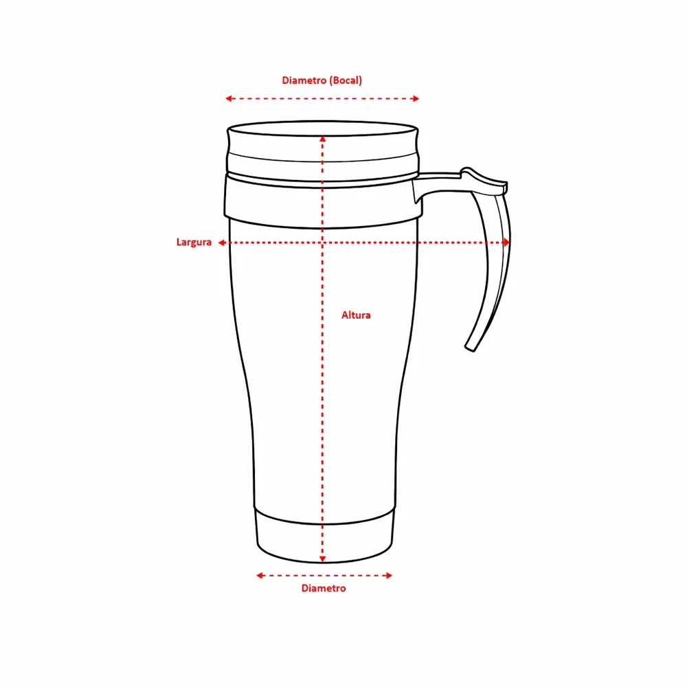 Caneca em inox 400ml personalizada