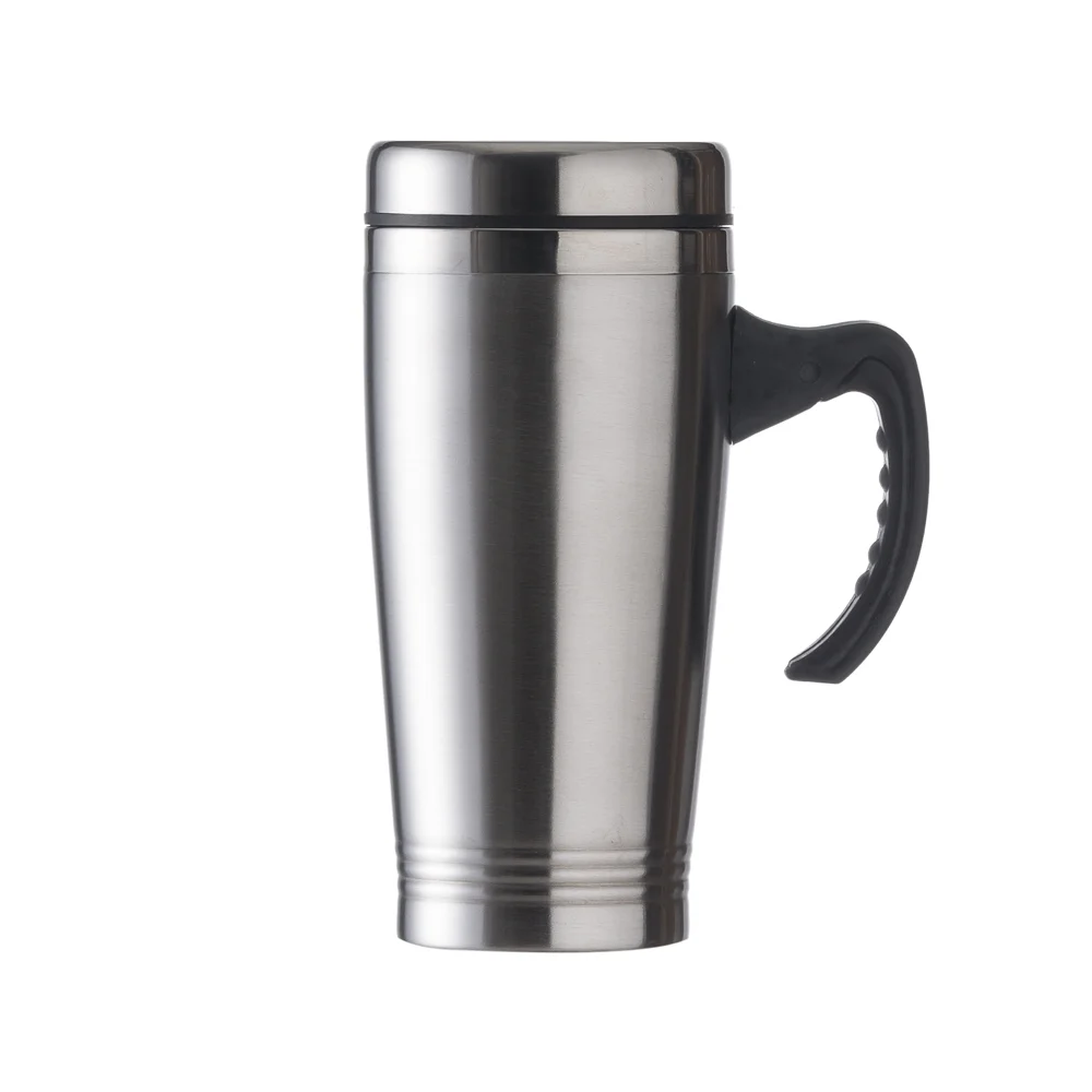 Caneca em inox 450ml com tampa personalizada