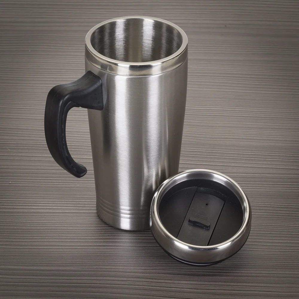 Caneca em inox 450ml com tampa personalizada