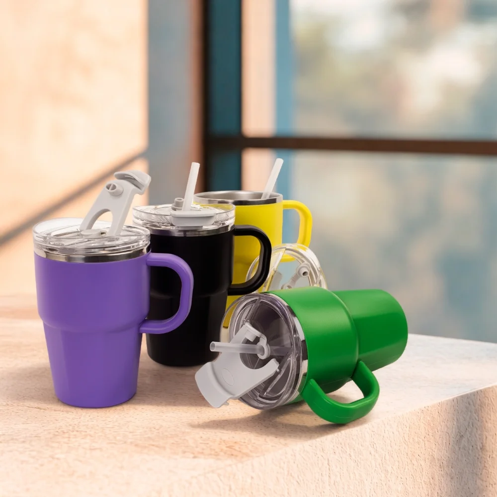 Caneca de parede dupla em inox 550ml personalizada