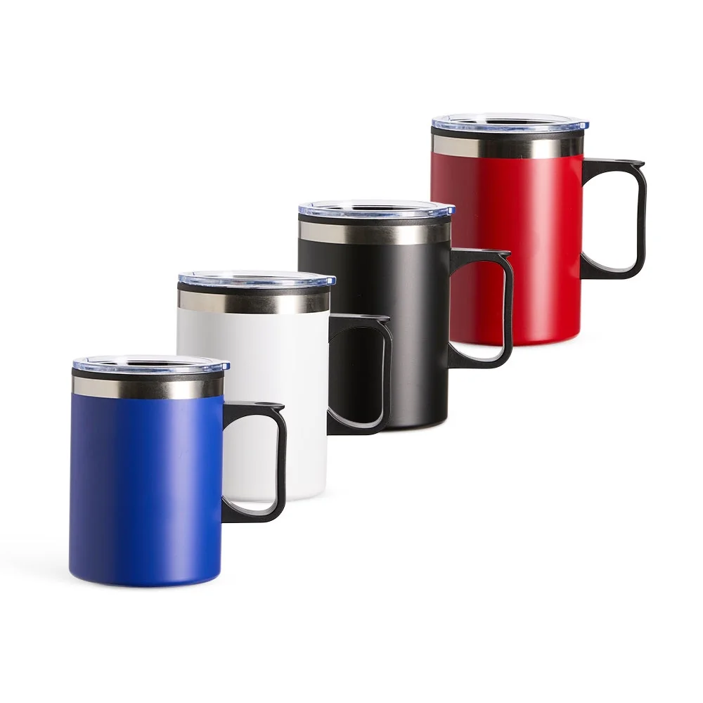 Caneca plástica com revestimento inox 375ml personalizada