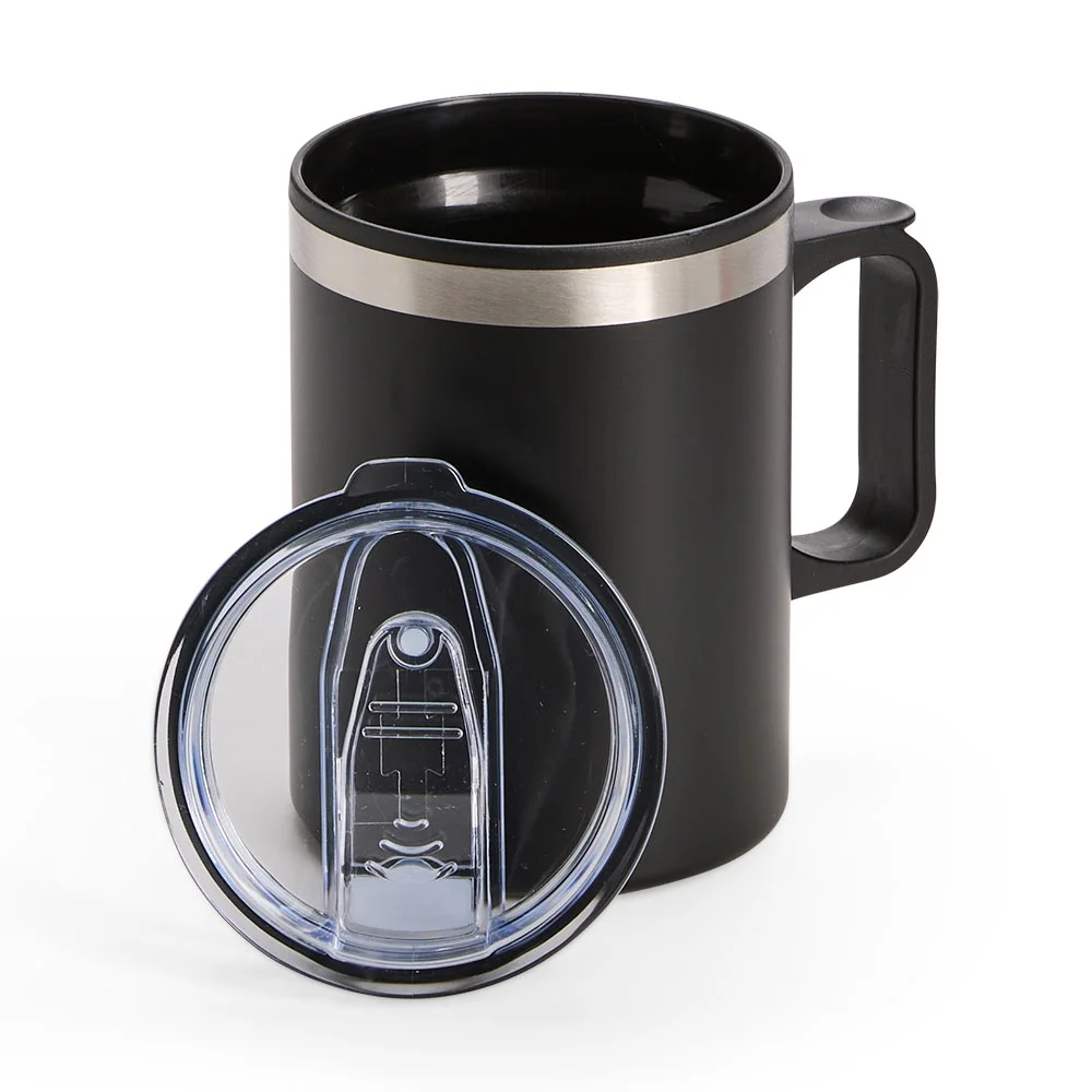 Caneca plástica com revestimento inox 375ml personalizada