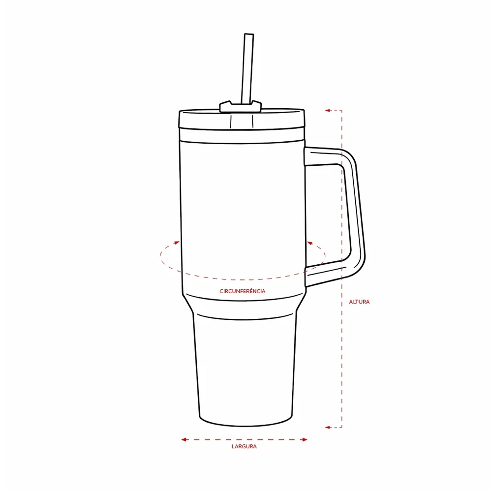 Caneca térmica em inox 1,2l