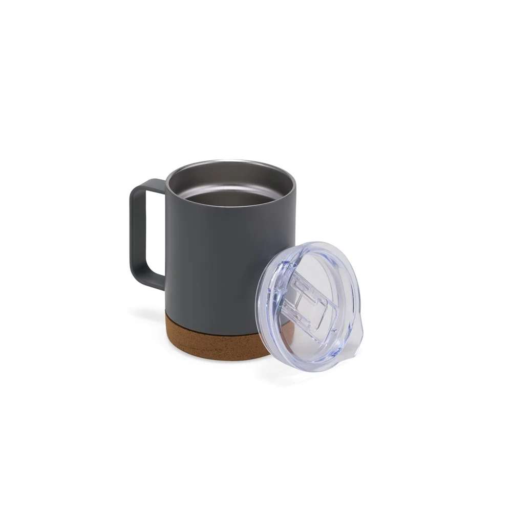 Caneca térmica em inox com cortiça 400ml personalizada