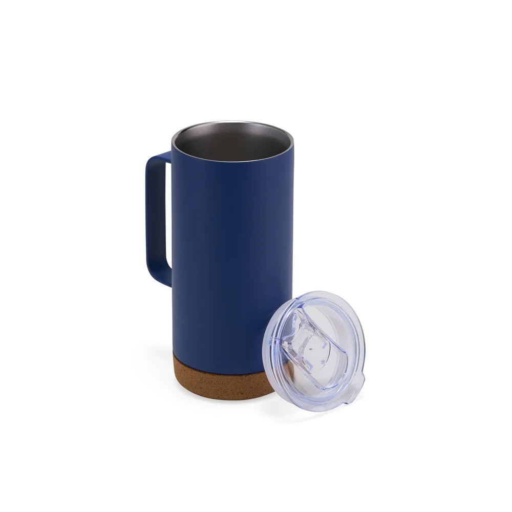 Caneca térmica em inox com cortiça 500ml personalizada