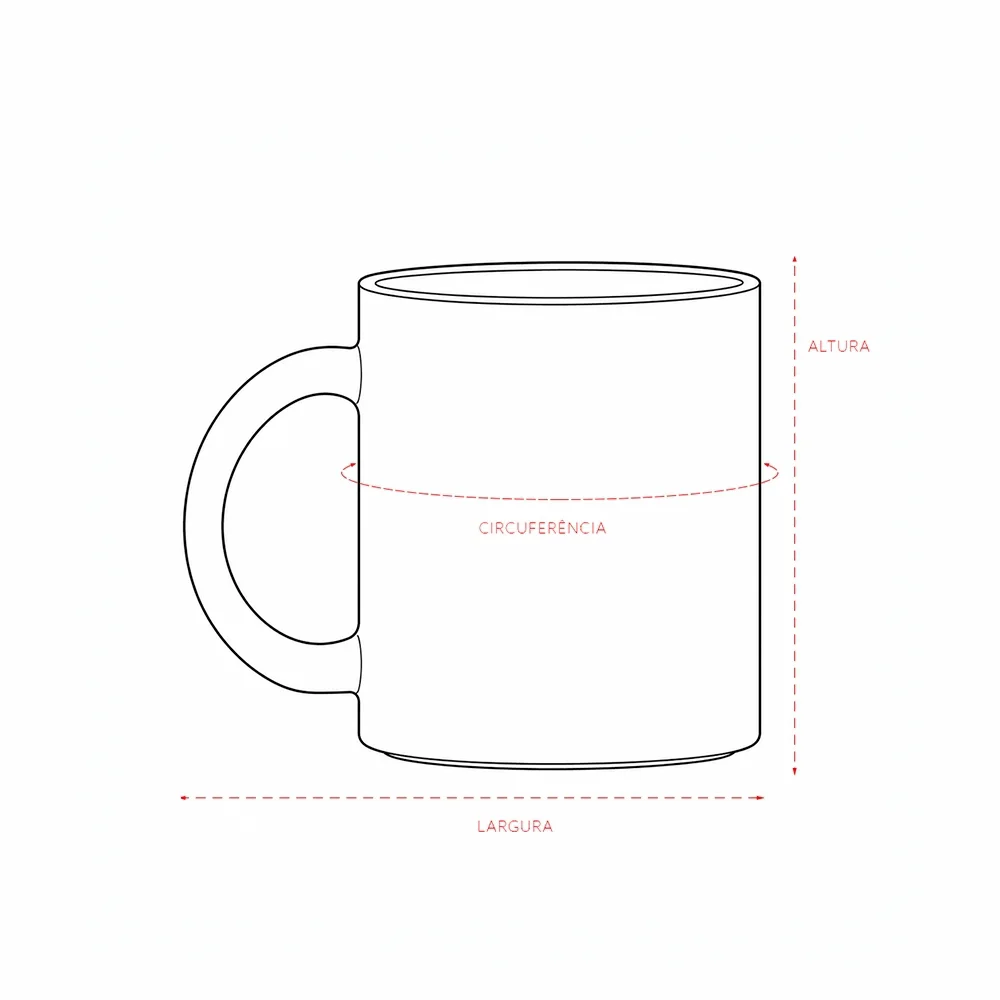 Caneca em vidro degradê 350ml personalizada