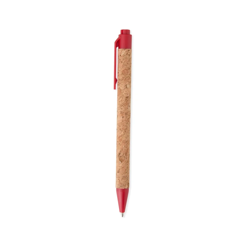 Caneta de cortiça com palha de trigo personalizada