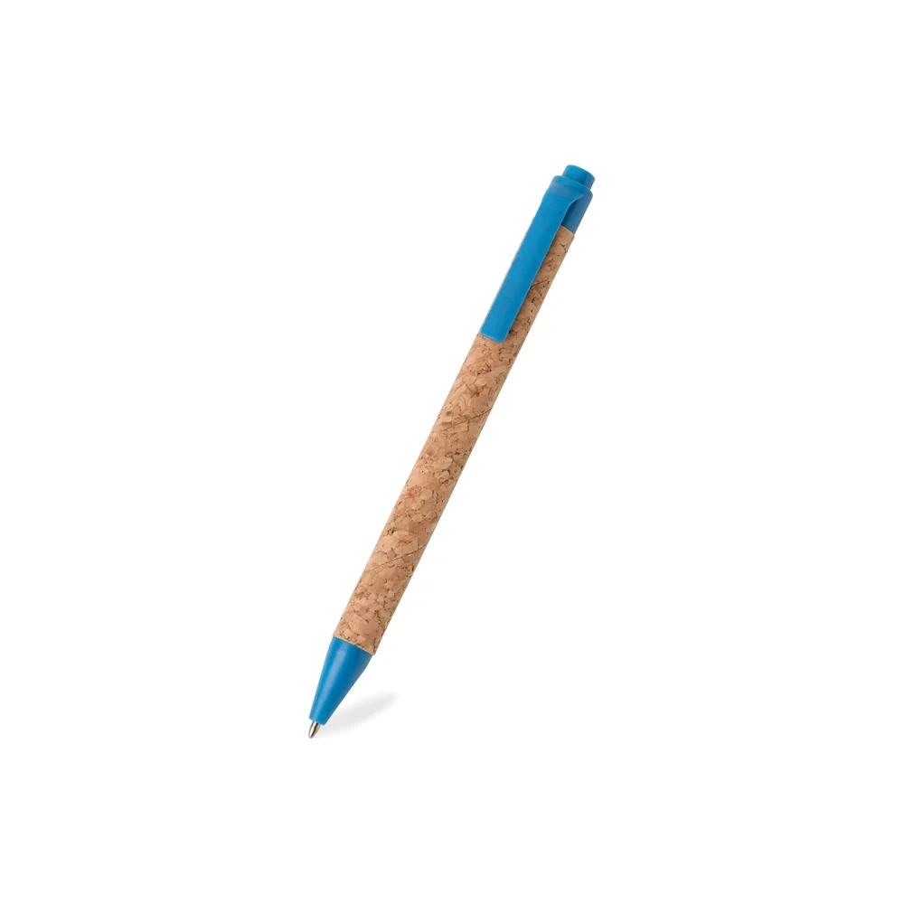 Caneta de cortiça com palha de trigo personalizada