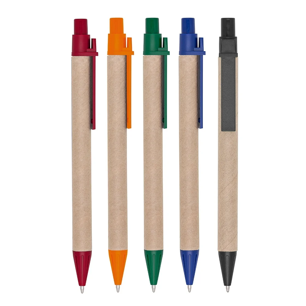 Caneta ecológica de papelão personalizada