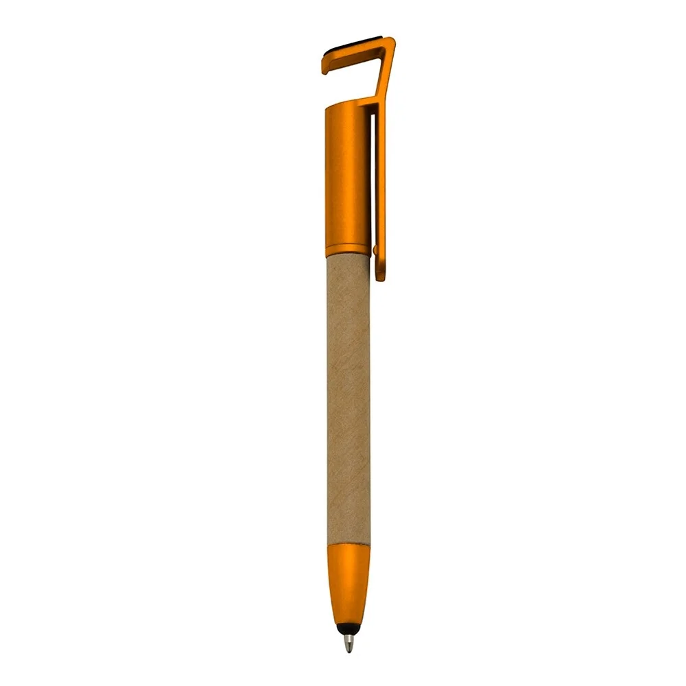 Caneta ecológica com suporte para celular personalizada