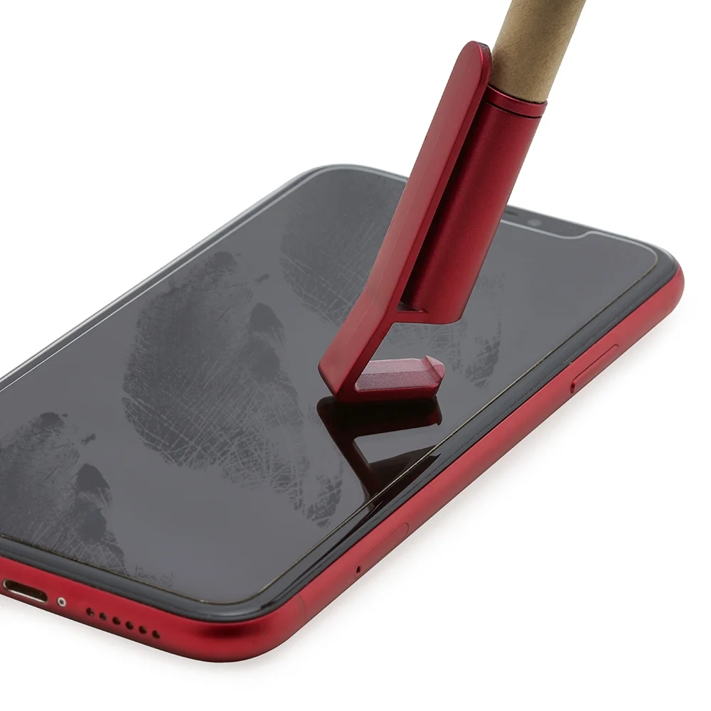 Caneta ecológica com suporte para celular personalizada