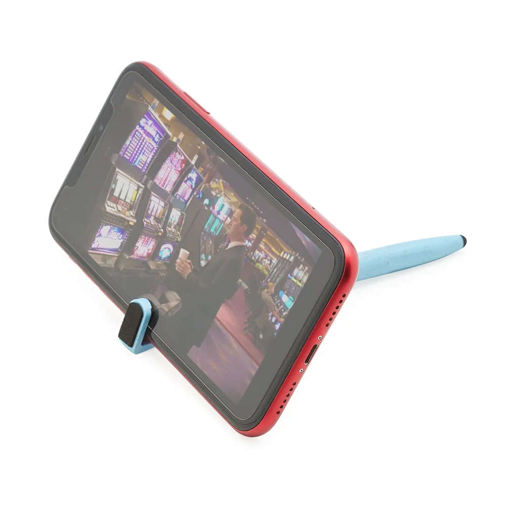 Caneta em fibra de bambu com touch screen personalizada