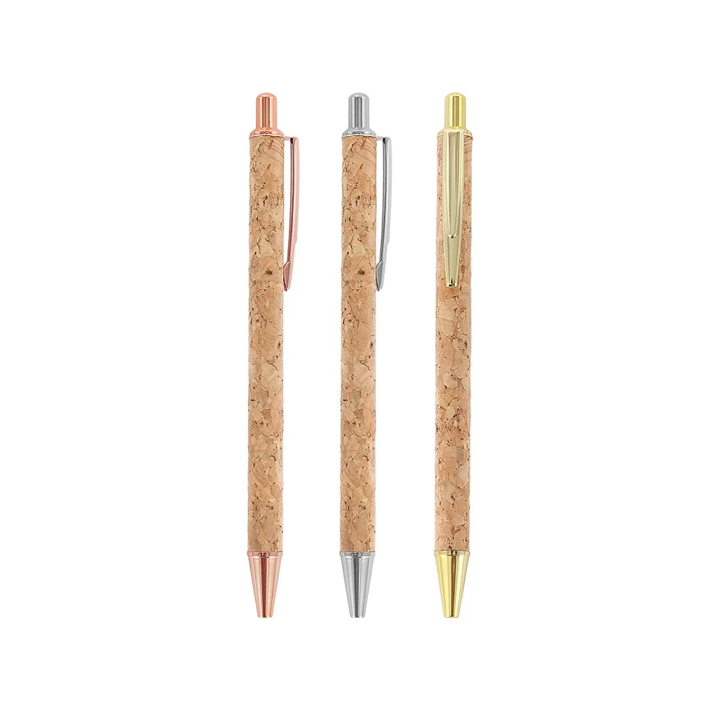 Caneta de cortiça personalizada