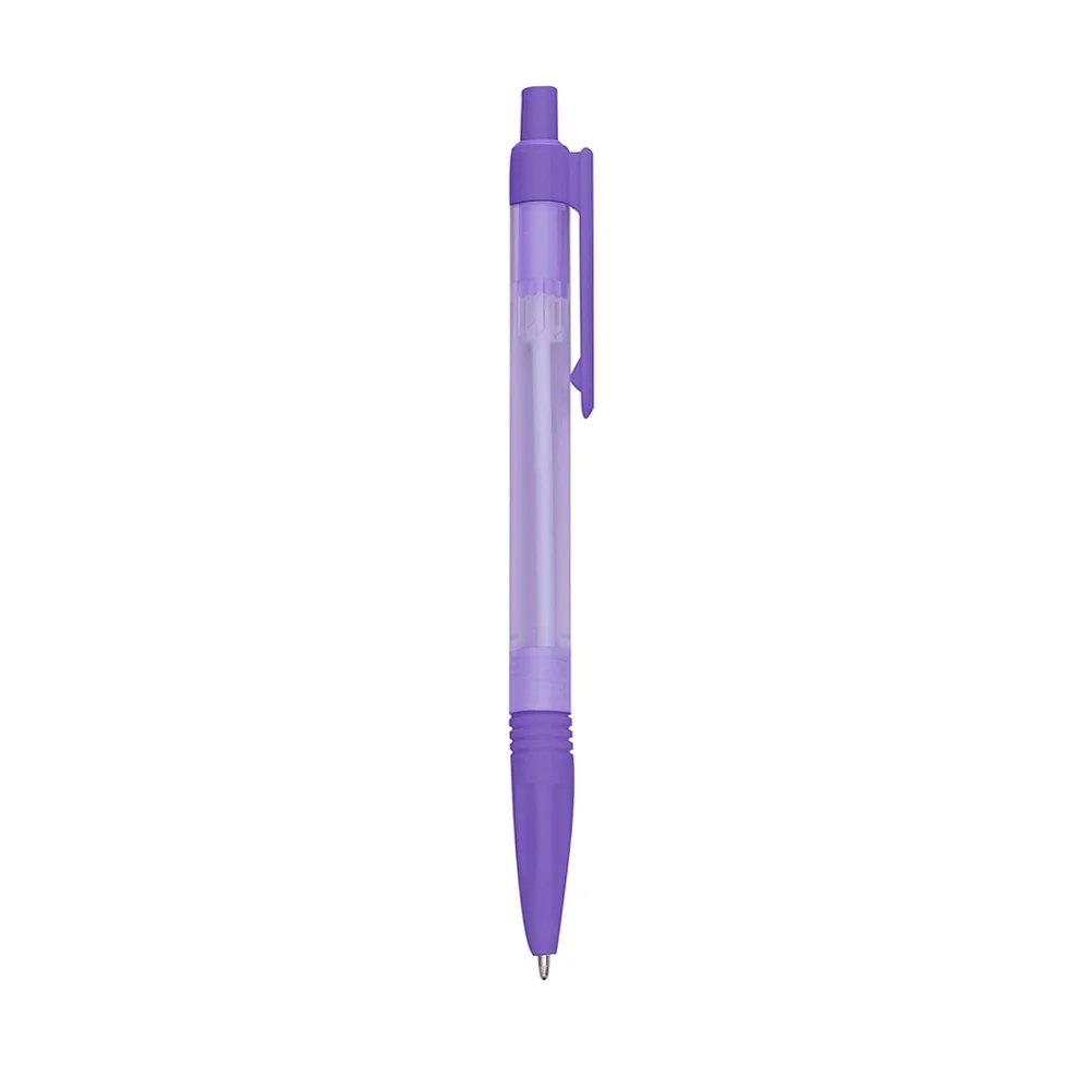 Caneta plástica translúcida personalizada
