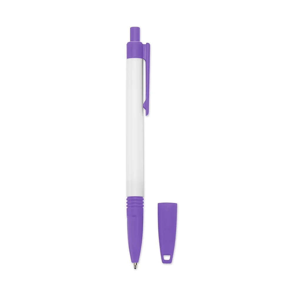 Caneta plástica com cordão personalizada