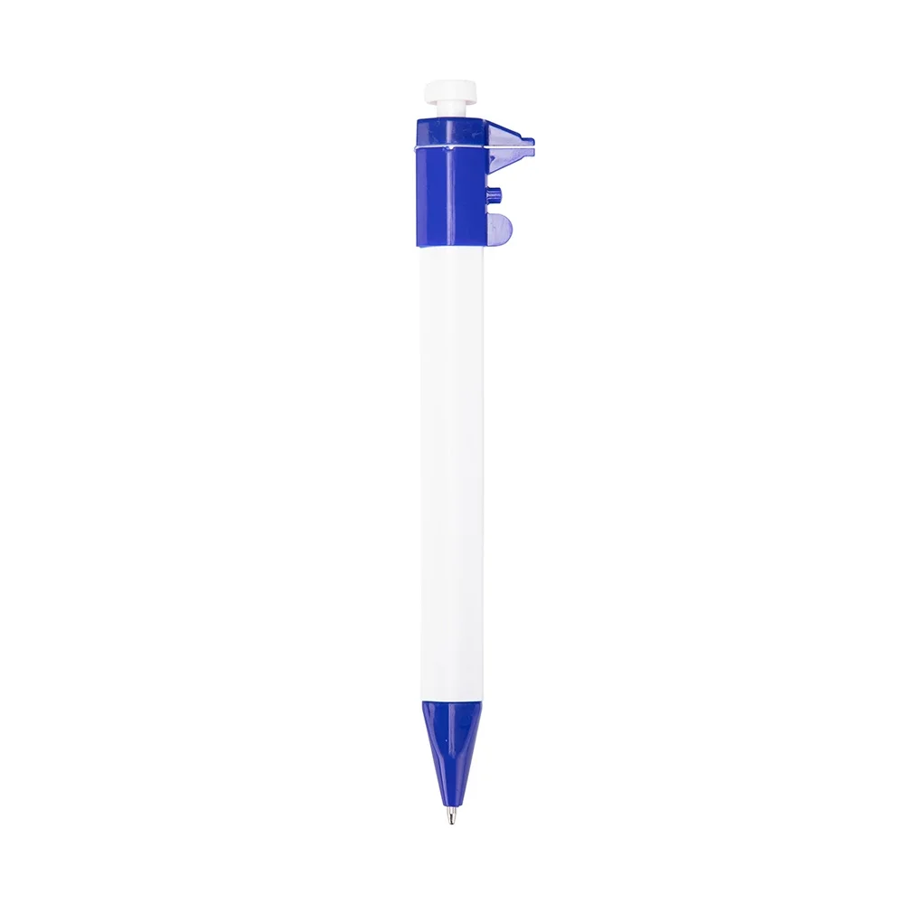 Caneta plástica com paquímetro personalizada