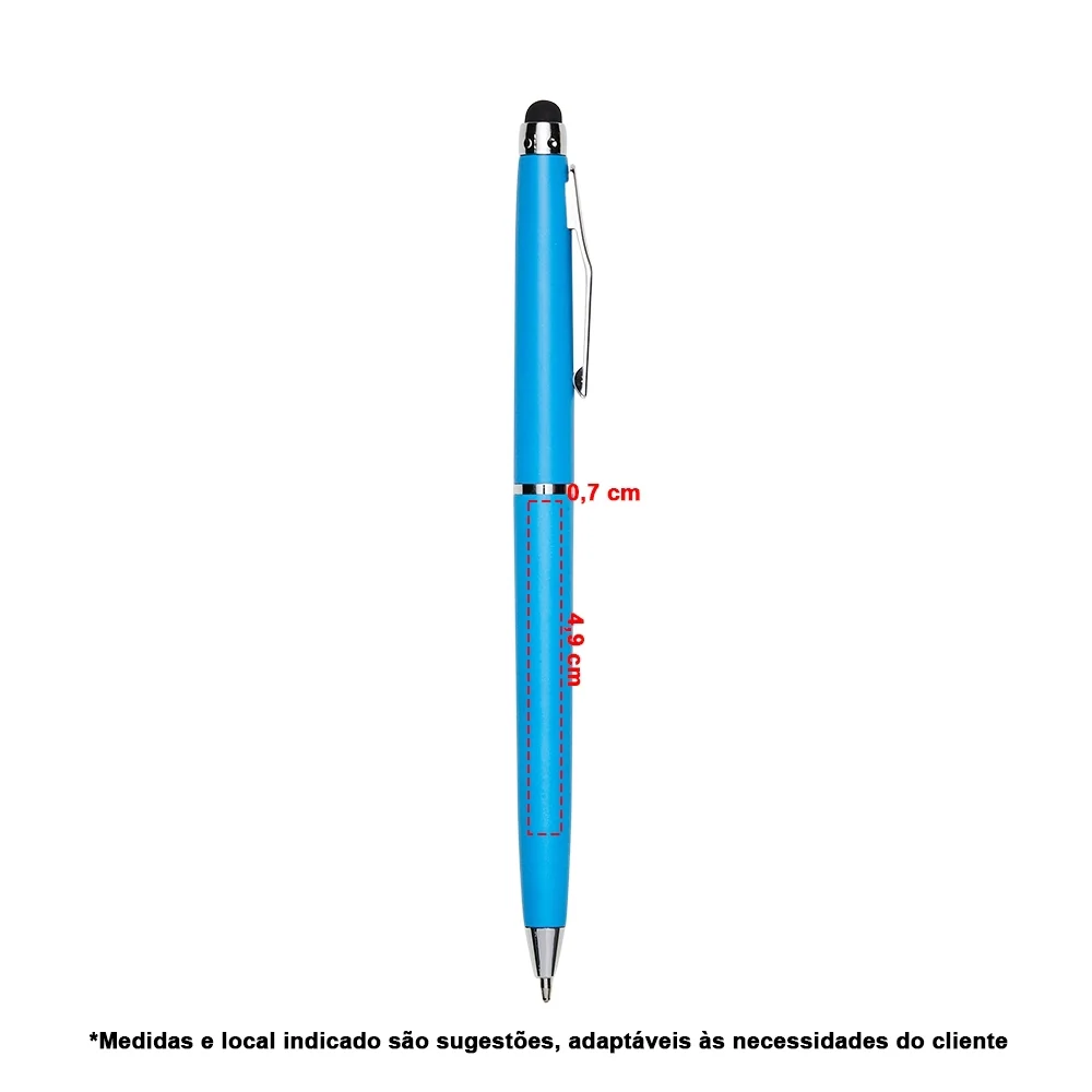 Caneta plástica touch screen personalizada