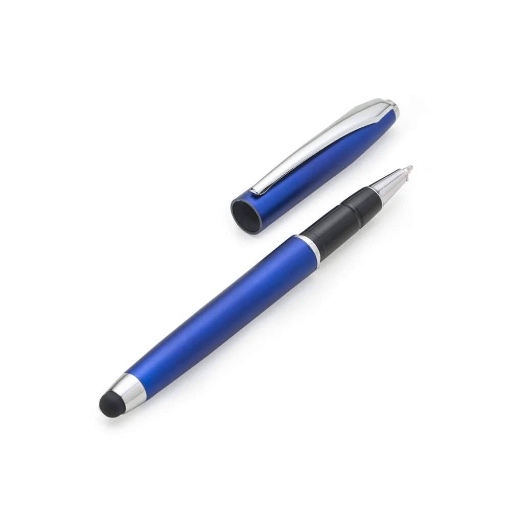 Caneta plástica touch com tampa personalizada