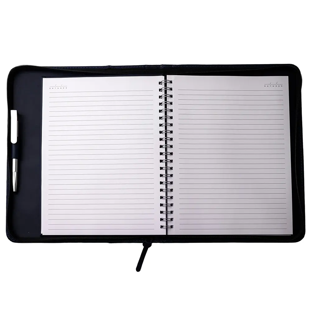 Pasta caderno A4 em couro sintético personalizada
