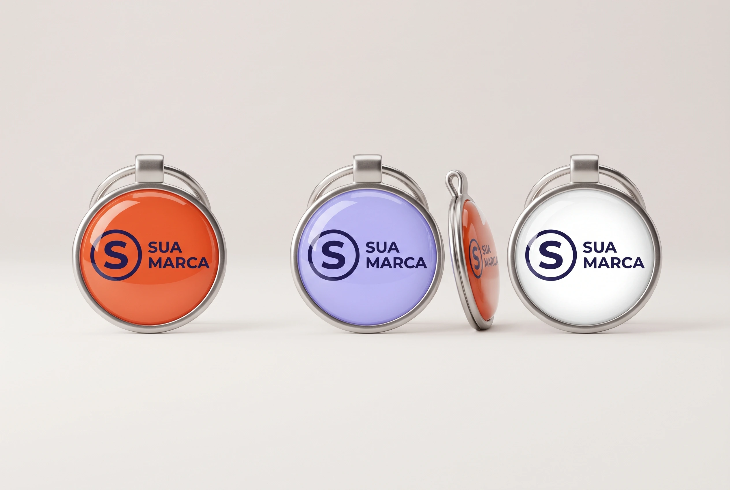 Adesivo resinado com efeito gota em chaveiro personalizado