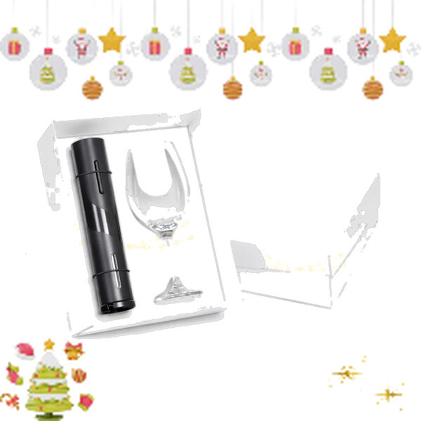 Kit vinho com taça e abridor elétrico personalizado
