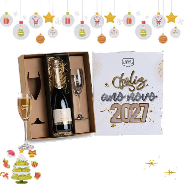 Jogo 2 taças de vidro para champagne 190ml personalizado
